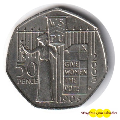 2003 50p - 100th Anniversary - Suffragettes